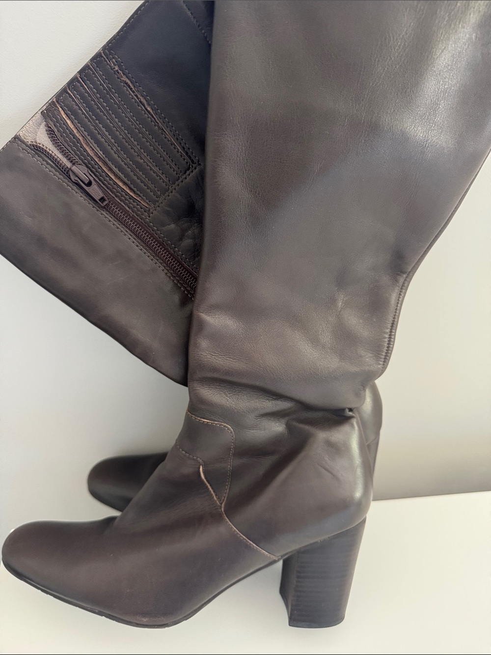 J. Jill Dark Brown Leather Heeled Boots